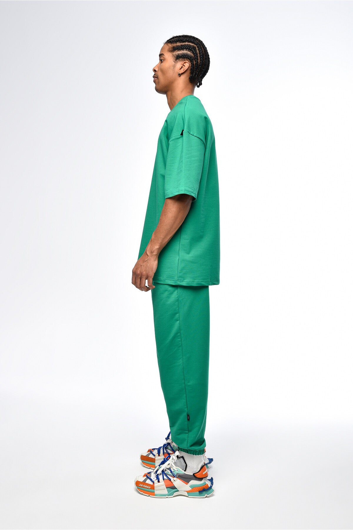 Paça Lastikli Basic Oversize Eşofman Takımı Nefti