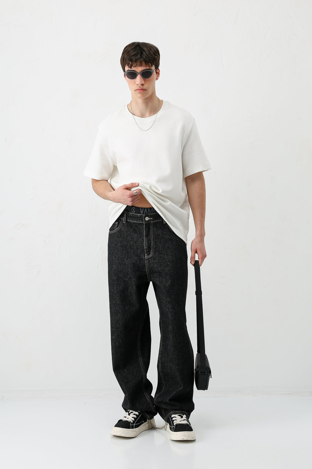 Baggy Fit Jean Siyah
