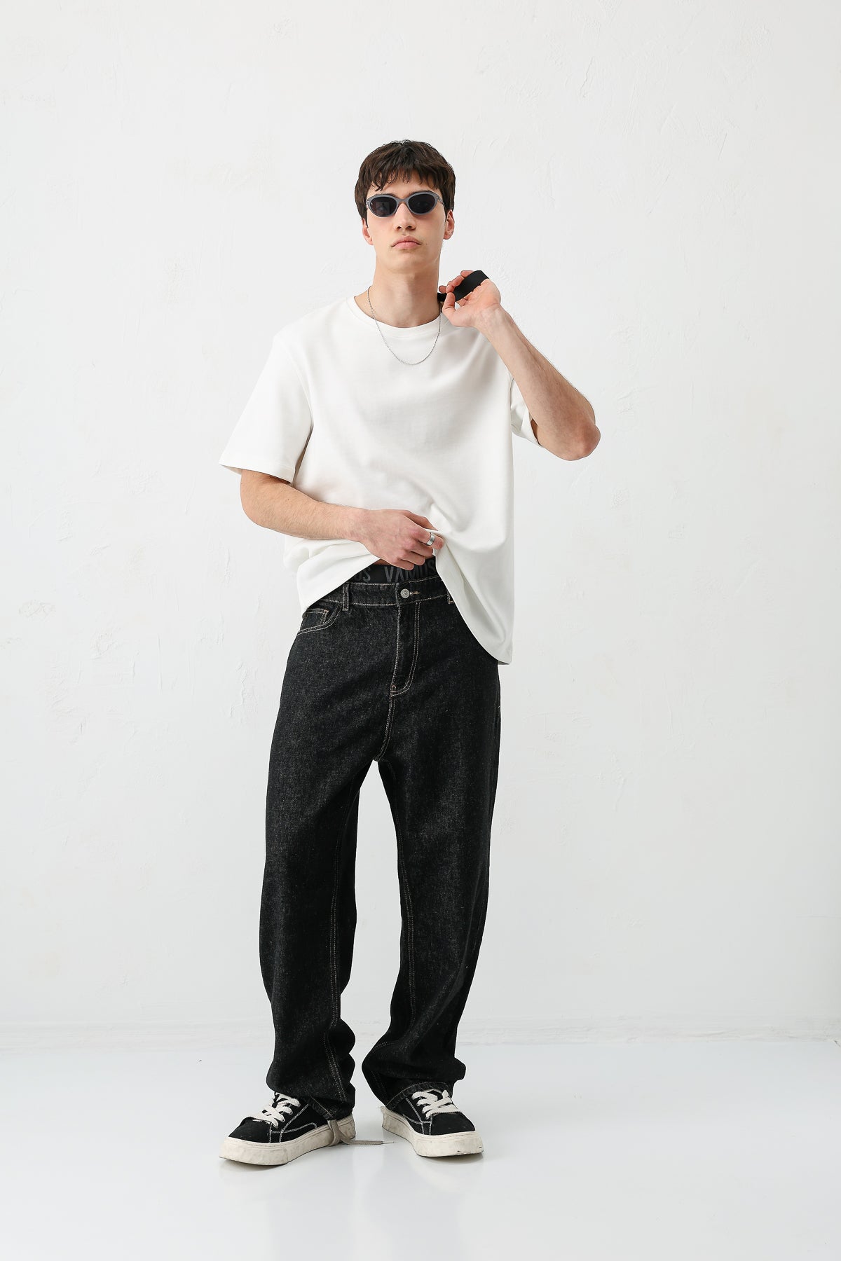 Baggy Fit Jean Siyah