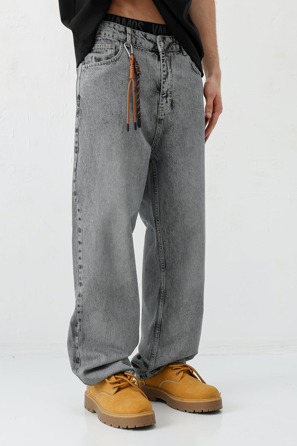Baggy Fit Jean Gri