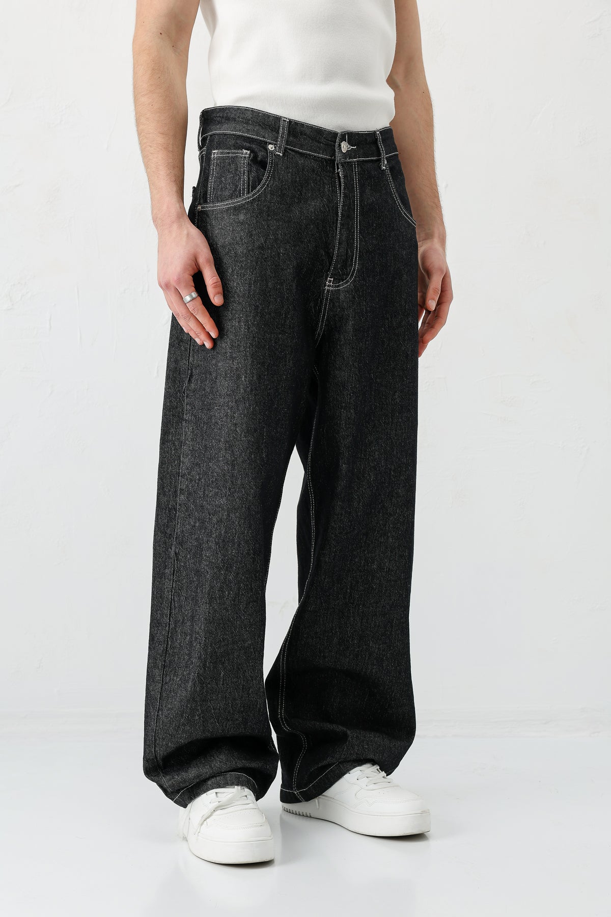 Super Baggy Fit Jean Siyah