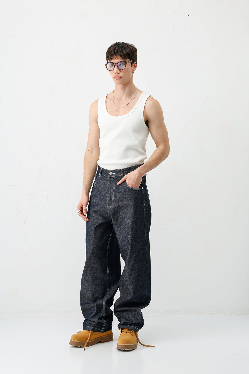 Super Baggy Fit Jean Koyu Mavi
