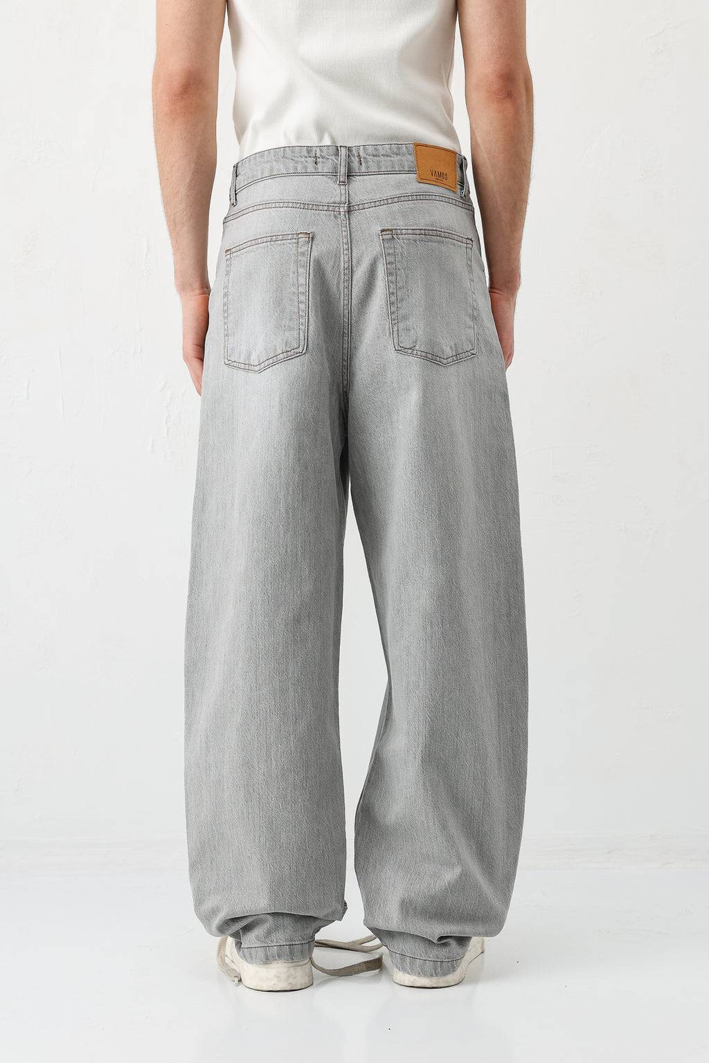 Super Baggy Fit Jean Buz Gri