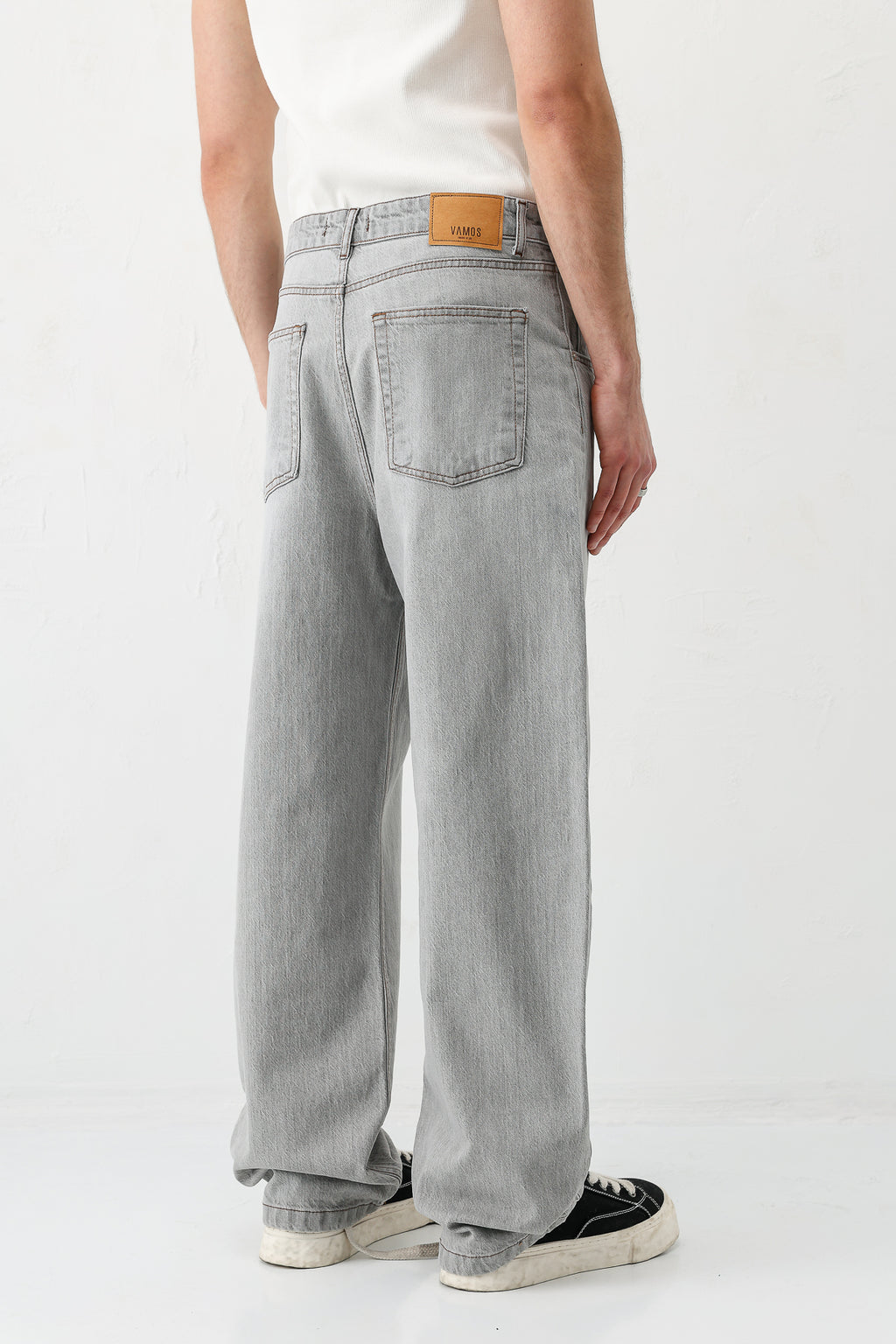 Super Baggy Fit Jean Buz Gri