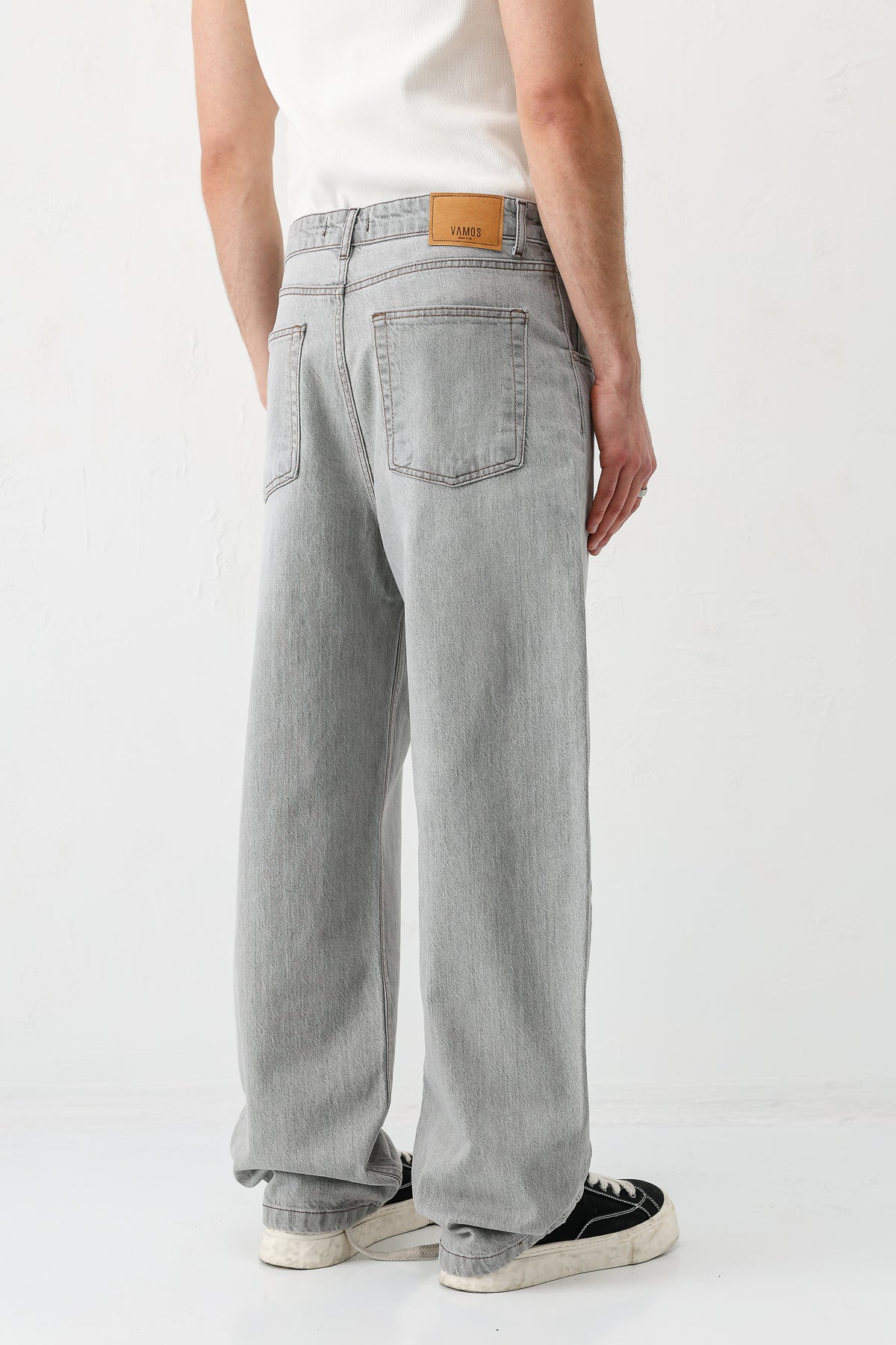 Super Baggy Fit Jean Buz Gri