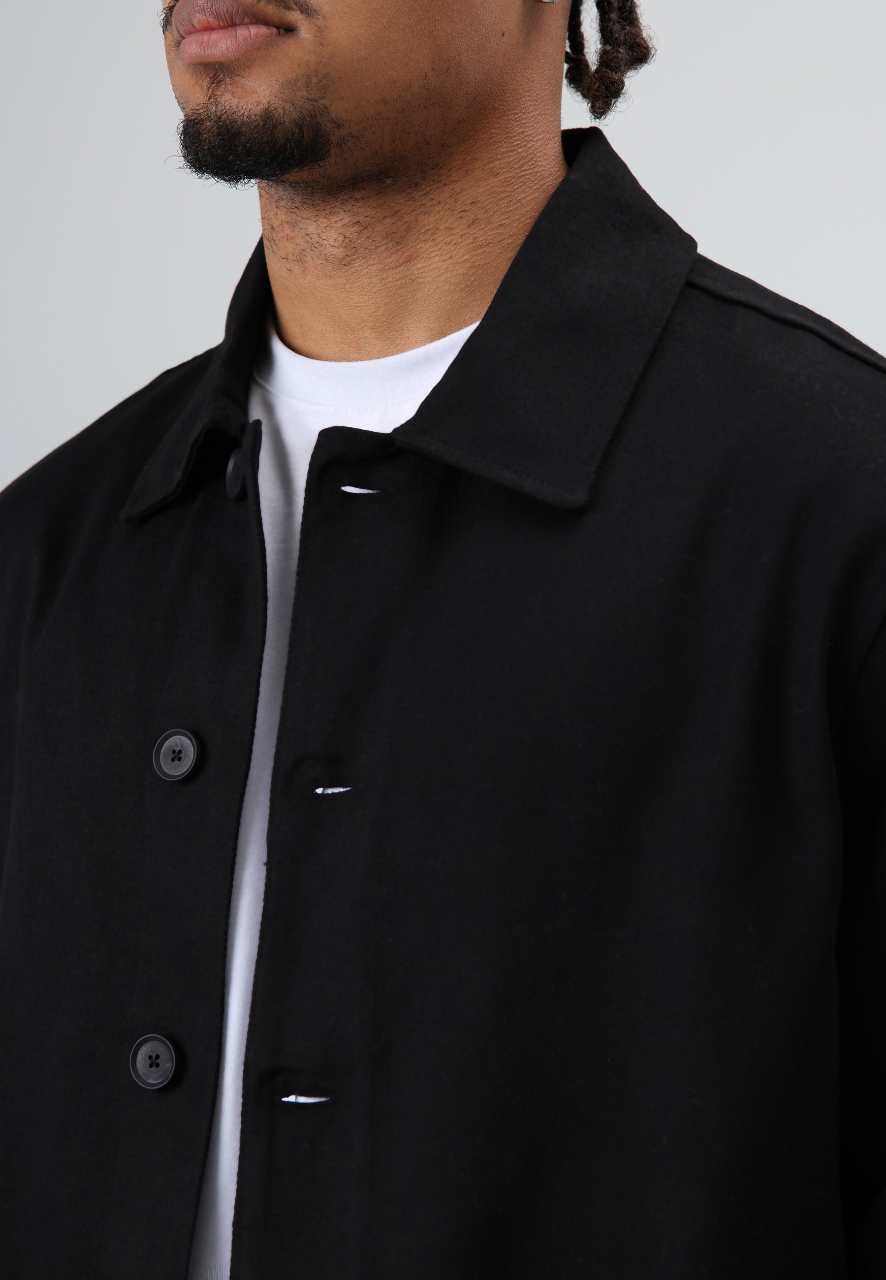 Boxy Fit Gabardin Ceket Siyah