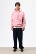 Basic Oversize Yıkamalı Hoodie Somon