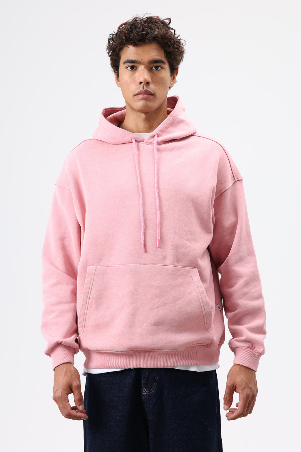 Basic Oversize Yıkamalı Hoodie Somon