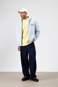 Oversize Fermuarlı Kapüşonlu Sweatshirt Bebe Mavi