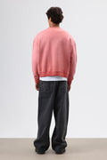 Oversize Bisiklet Yaka Cepli Sweatshirt Bordo