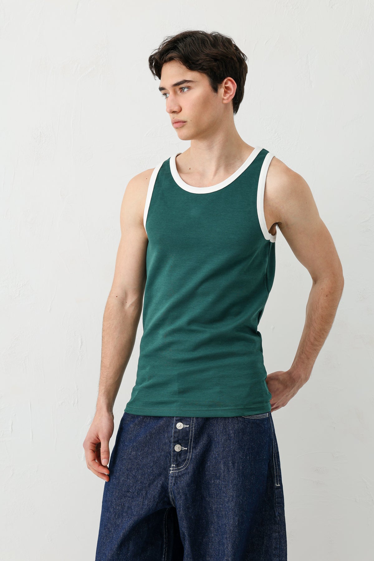 Oversize Askılı Tişört Nefti