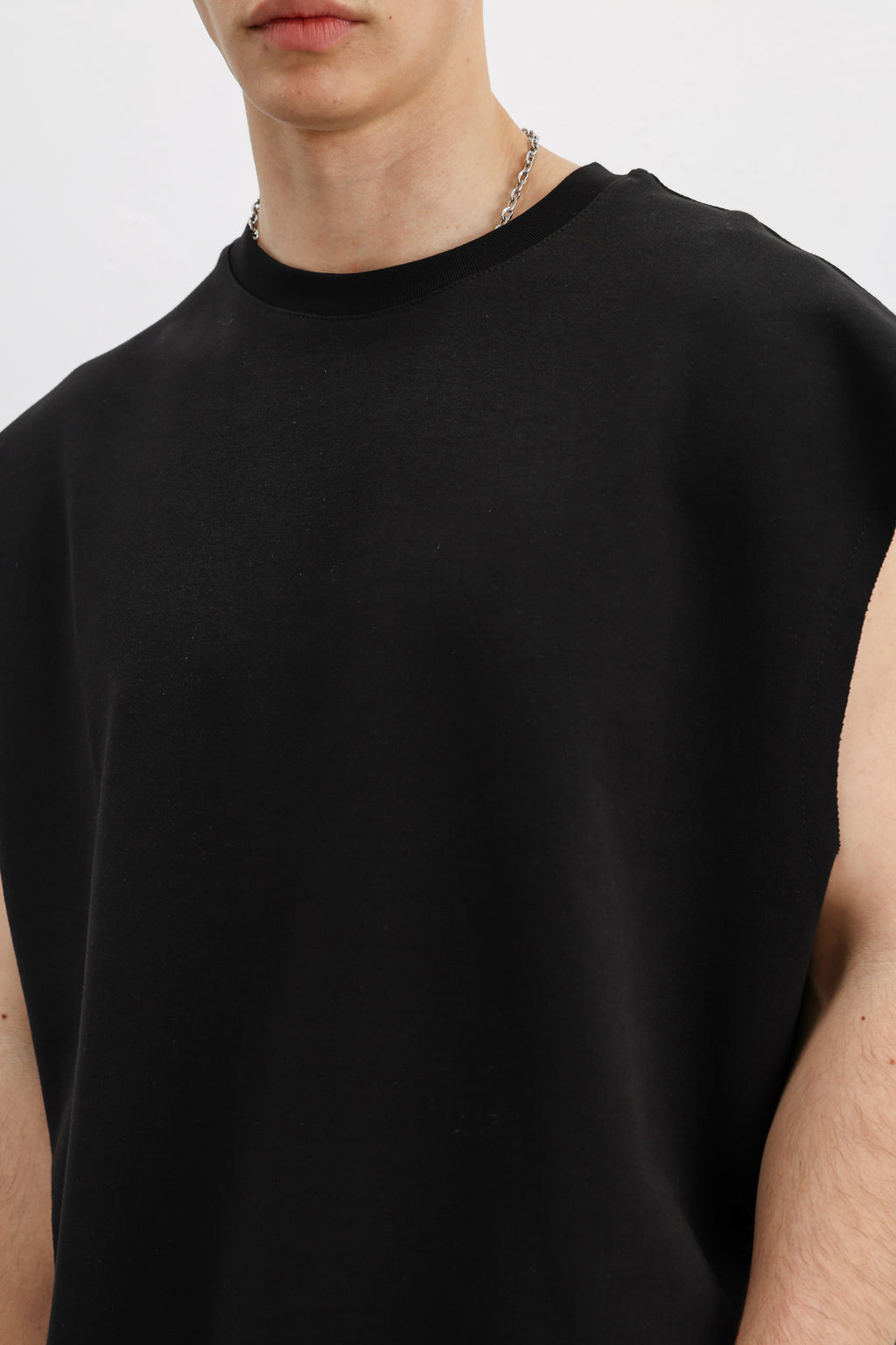 Oversize Kolsuz Basic Tişört Siyah