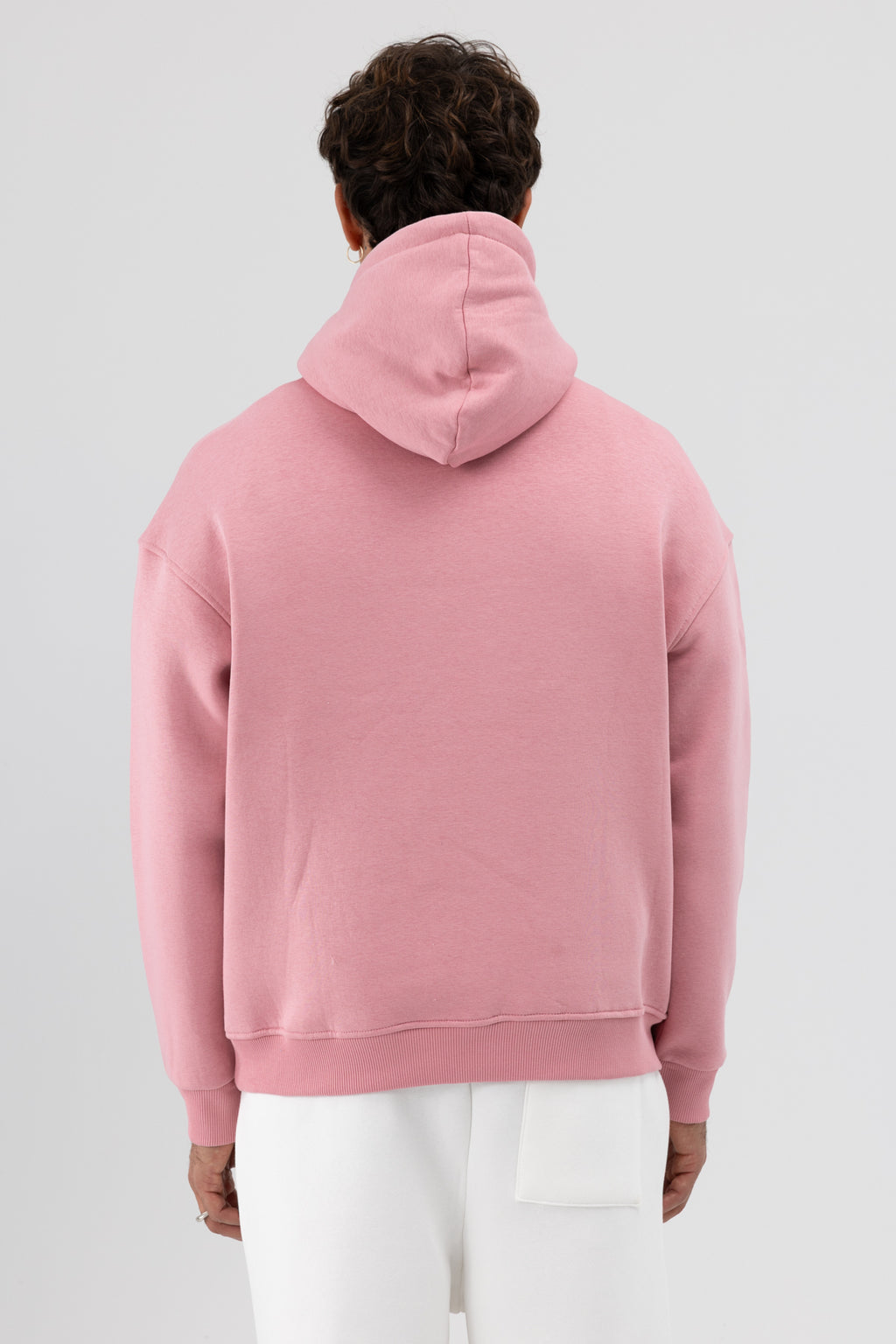 Basic Oversize Kapüşonlu Sweatshirt Somon