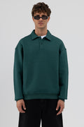 Basic Polo Yaka Sweatshirt Nefti