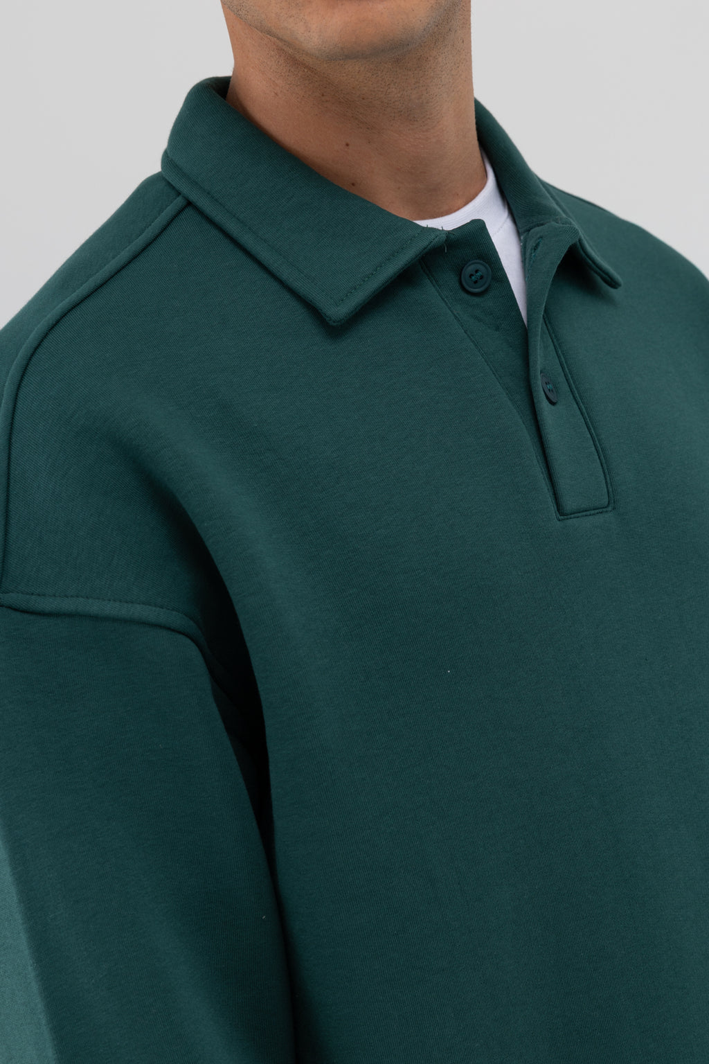 Basic Polo Yaka Sweatshirt Nefti