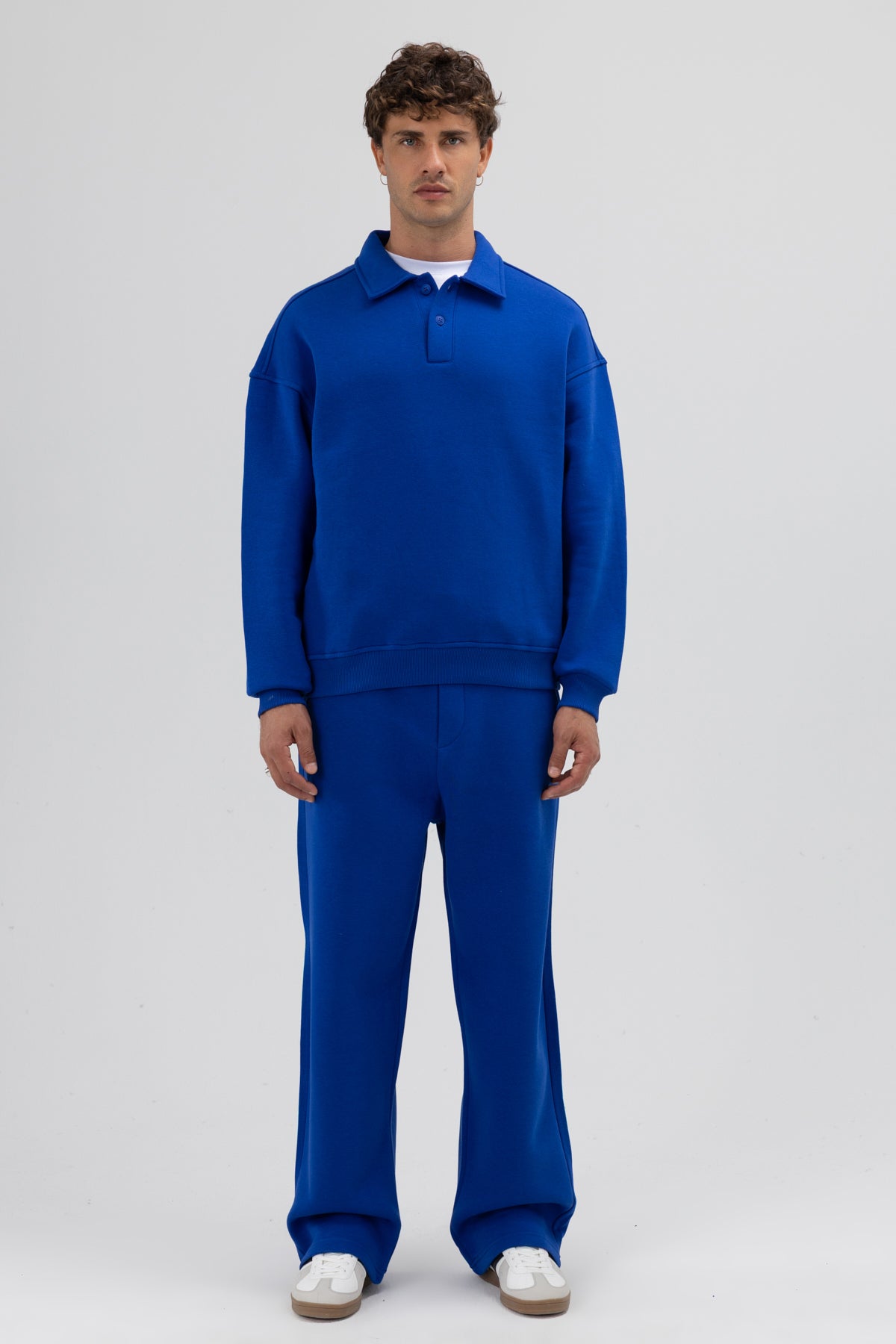 Basic Polo Yaka Sweatshirt Saks
