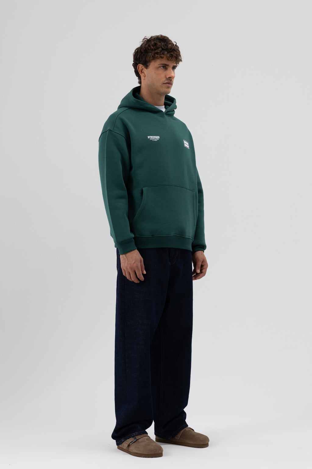 Oversize Arka Baskılı Sweatshirt Nefti