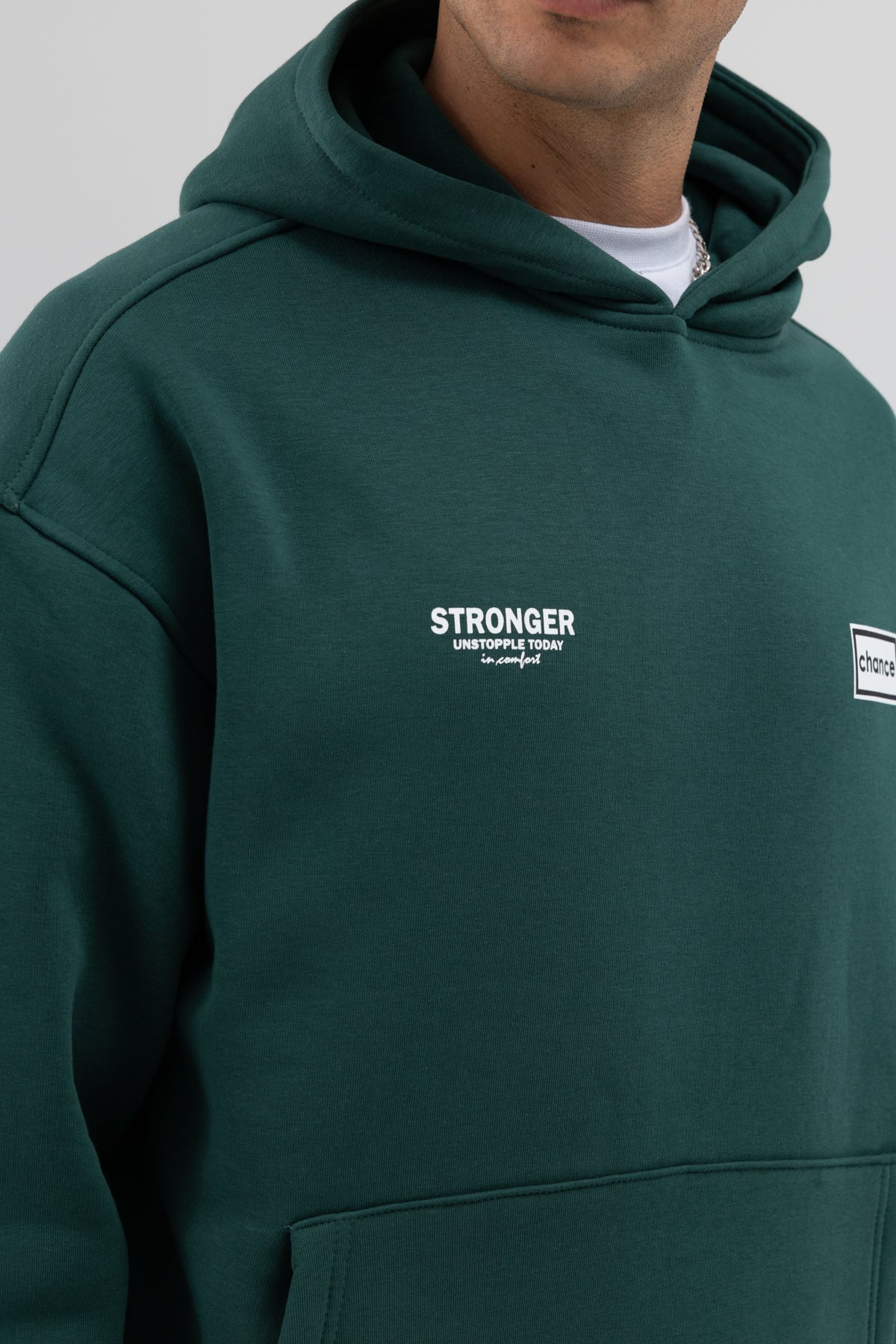 Oversize Arka Baskılı Sweatshirt Nefti