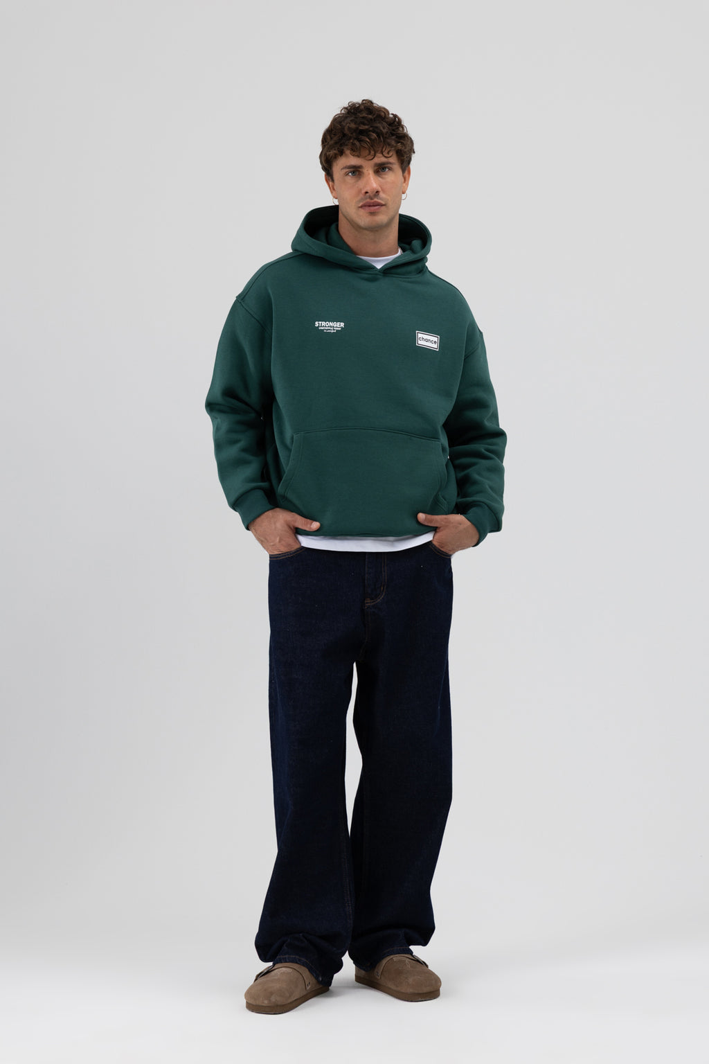 Oversize Arka Baskılı Sweatshirt Nefti