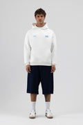 Oversize Arka Baskılı Sweatshirt Ekru