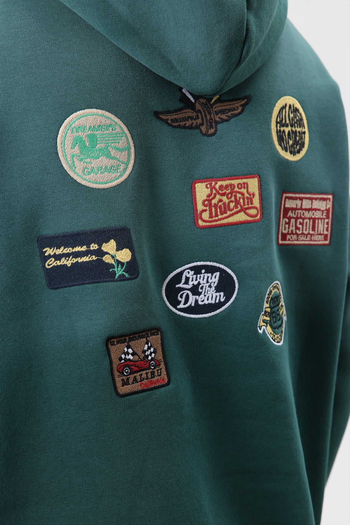 Oversize Baskılı Kapüşonlu Sweatshirt Nefti