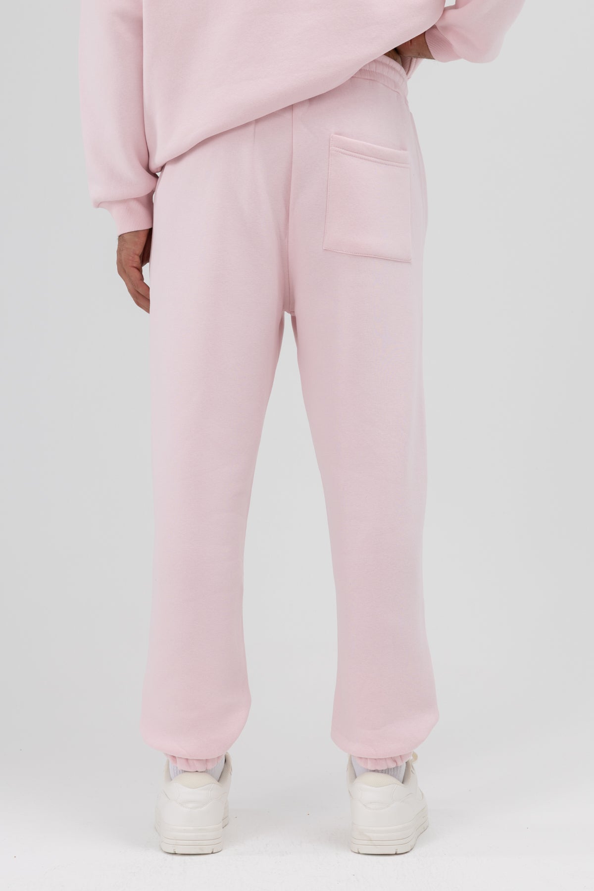 Basic Paça Lastikli Eşofman Alt Pembe