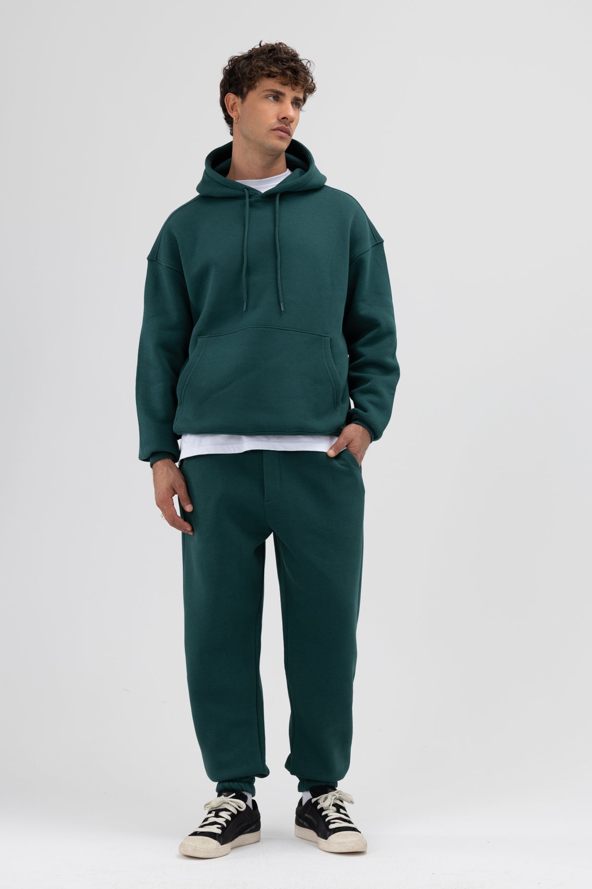 Basic Paça Lastikli Eşofman Alt Nefti