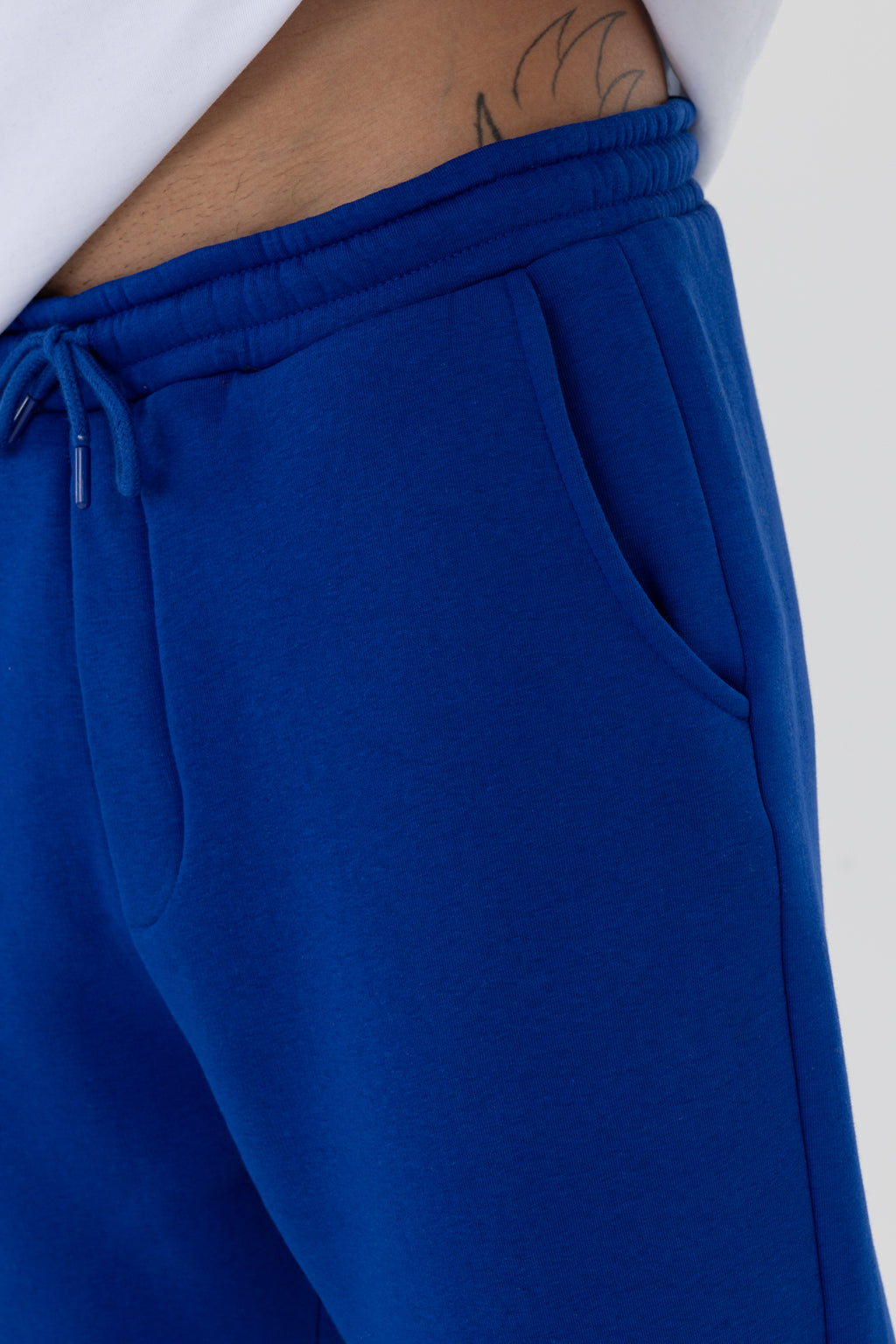 Basic Paça Lastikli Eşofman Alt Saks