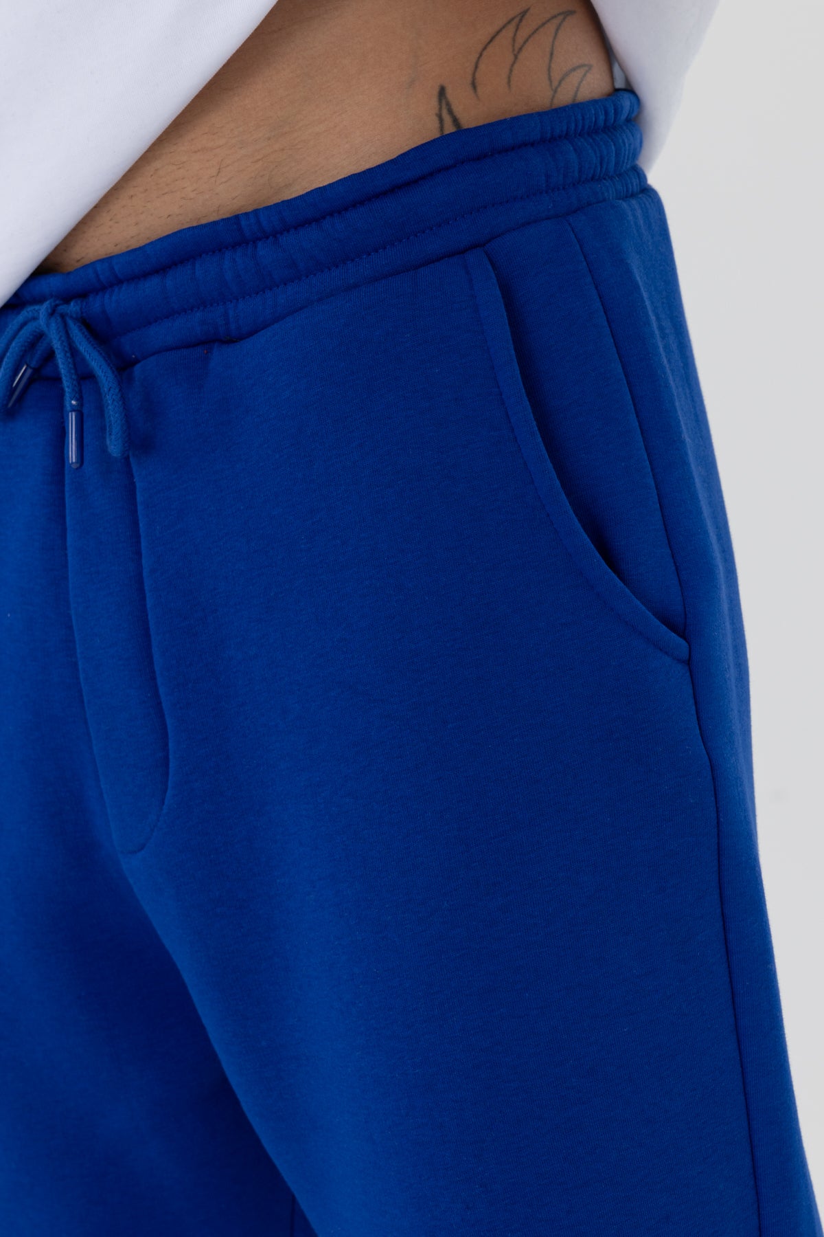 Basic Paça Lastikli Eşofman Alt Saks