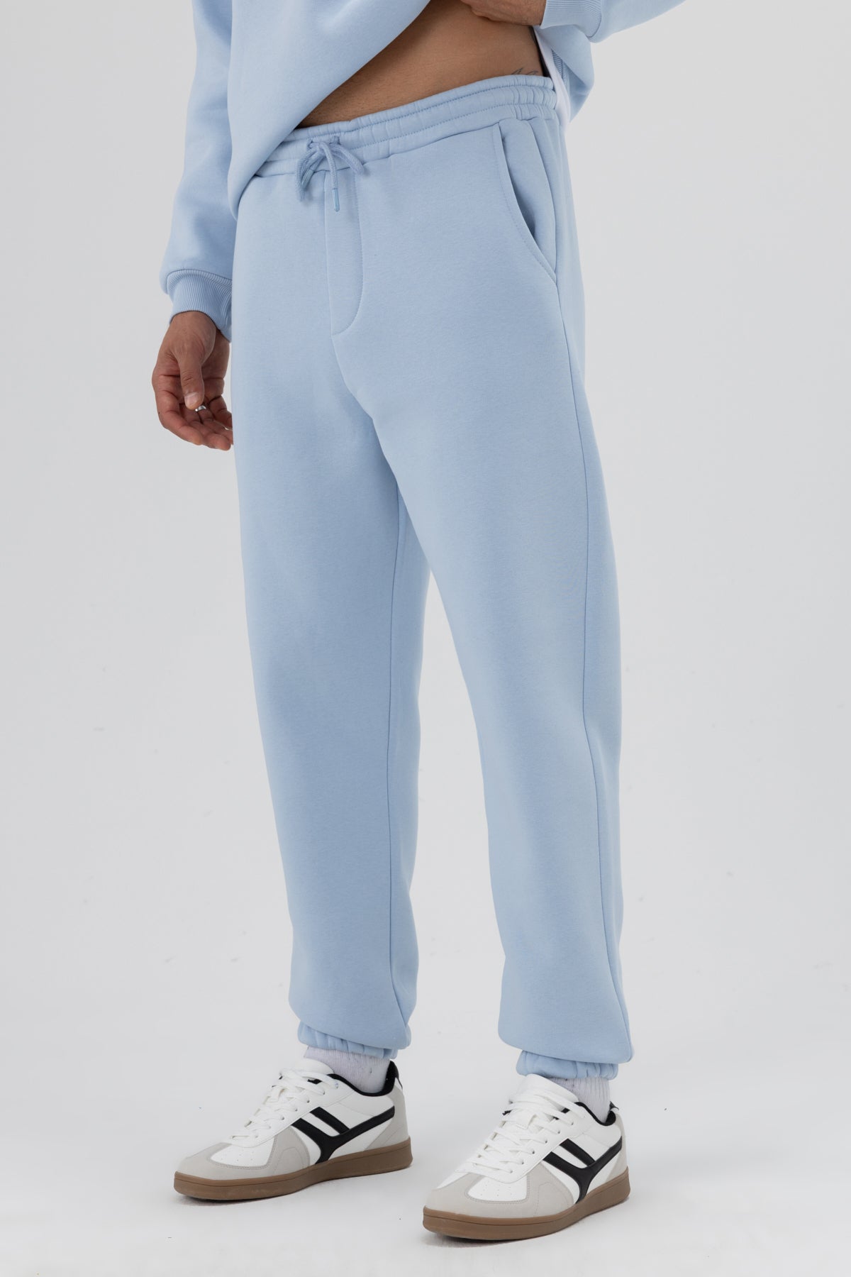 Basic Paça Lastikli Eşofman Alt Bebe Mavi