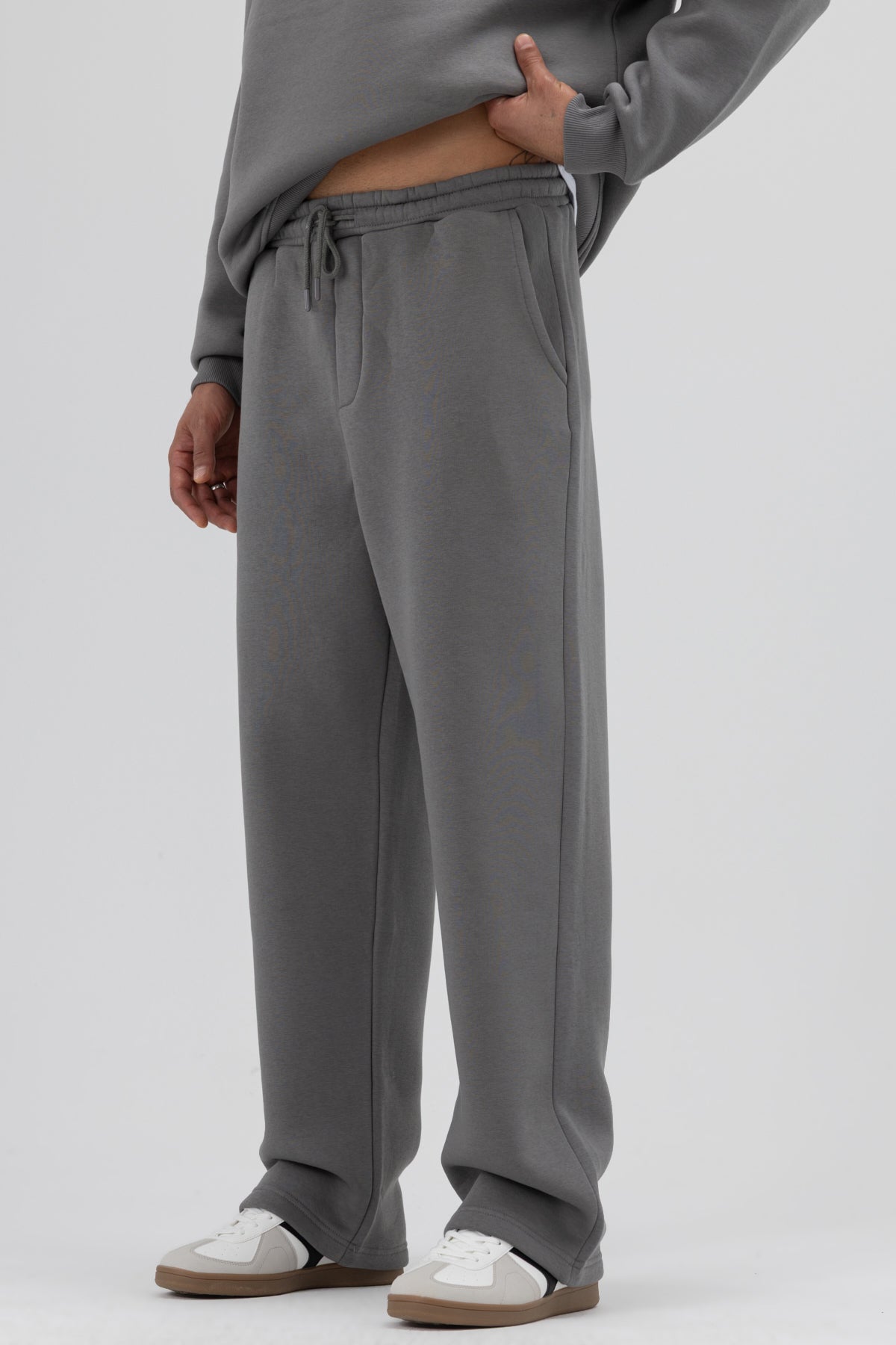 Basic Baggy Eşofman Alt Füme