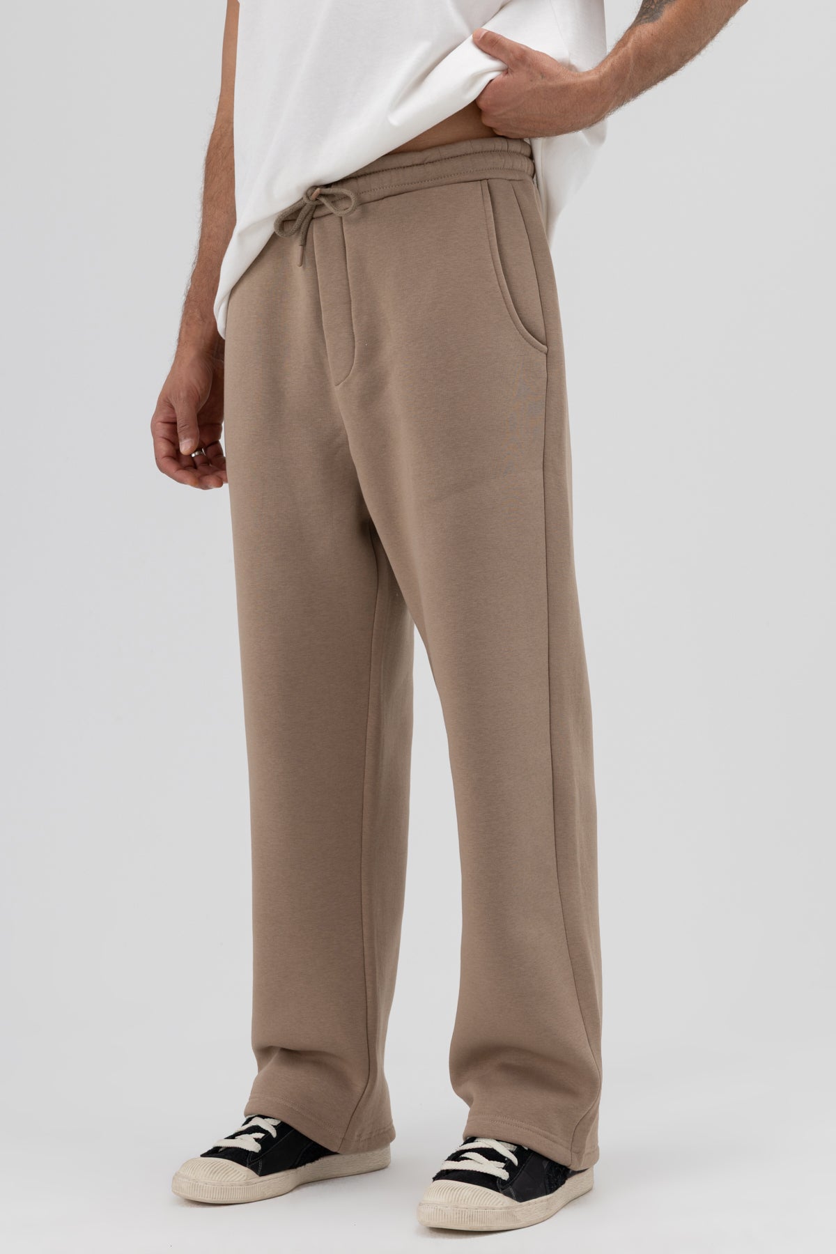 Basic Baggy Eşofman Alt Vizon