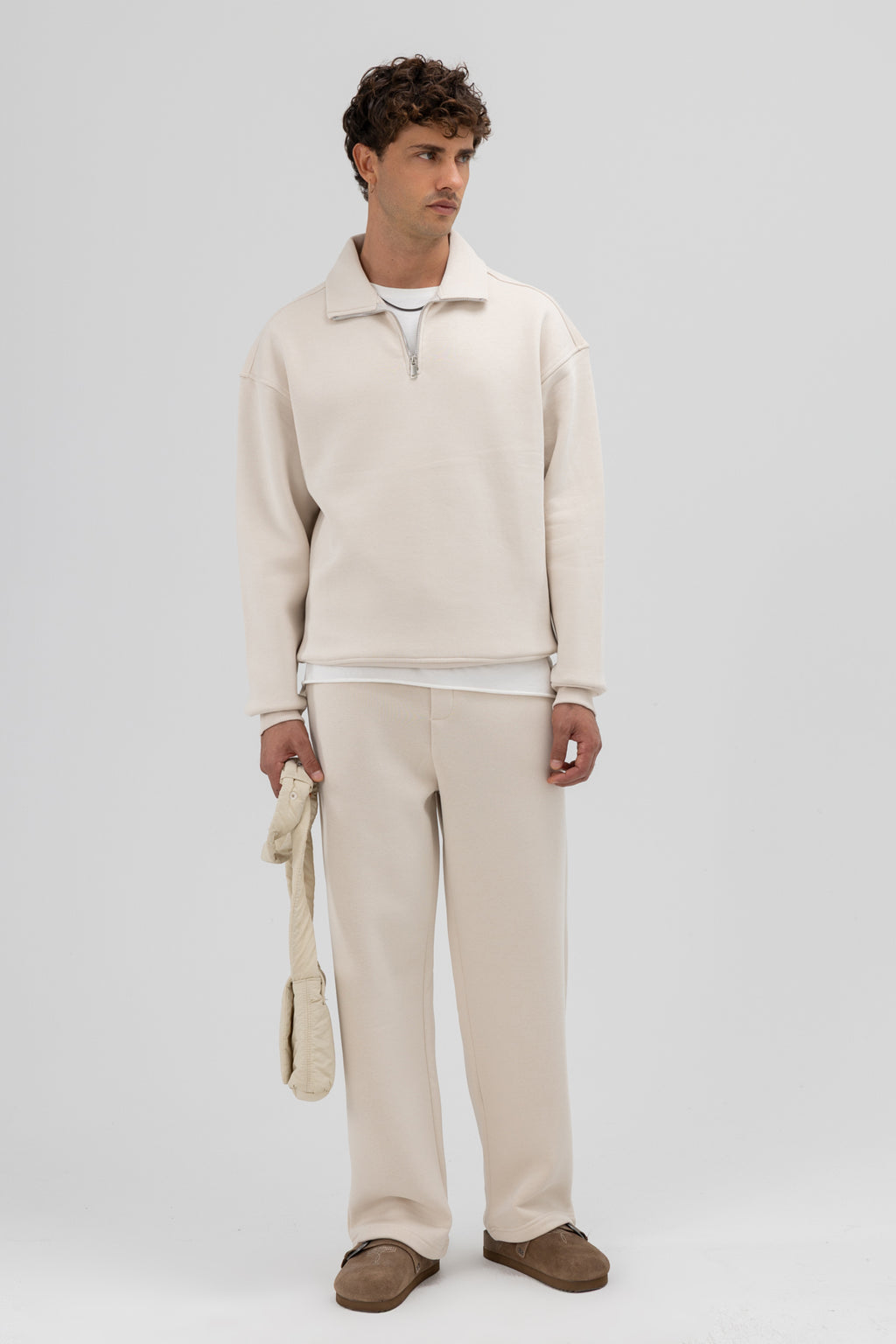 Basic Baggy Eşofman Alt Taş