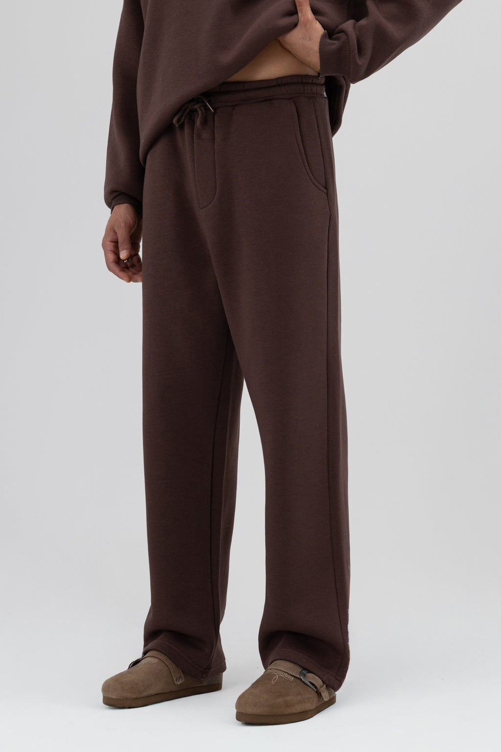 Basic Baggy Eşofman Alt Kahve