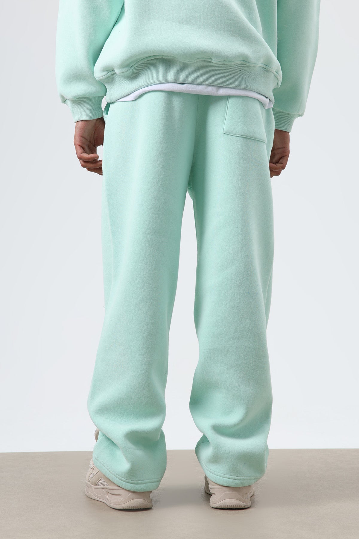 Yıkamalı Baggy Eşofman Alt Mint