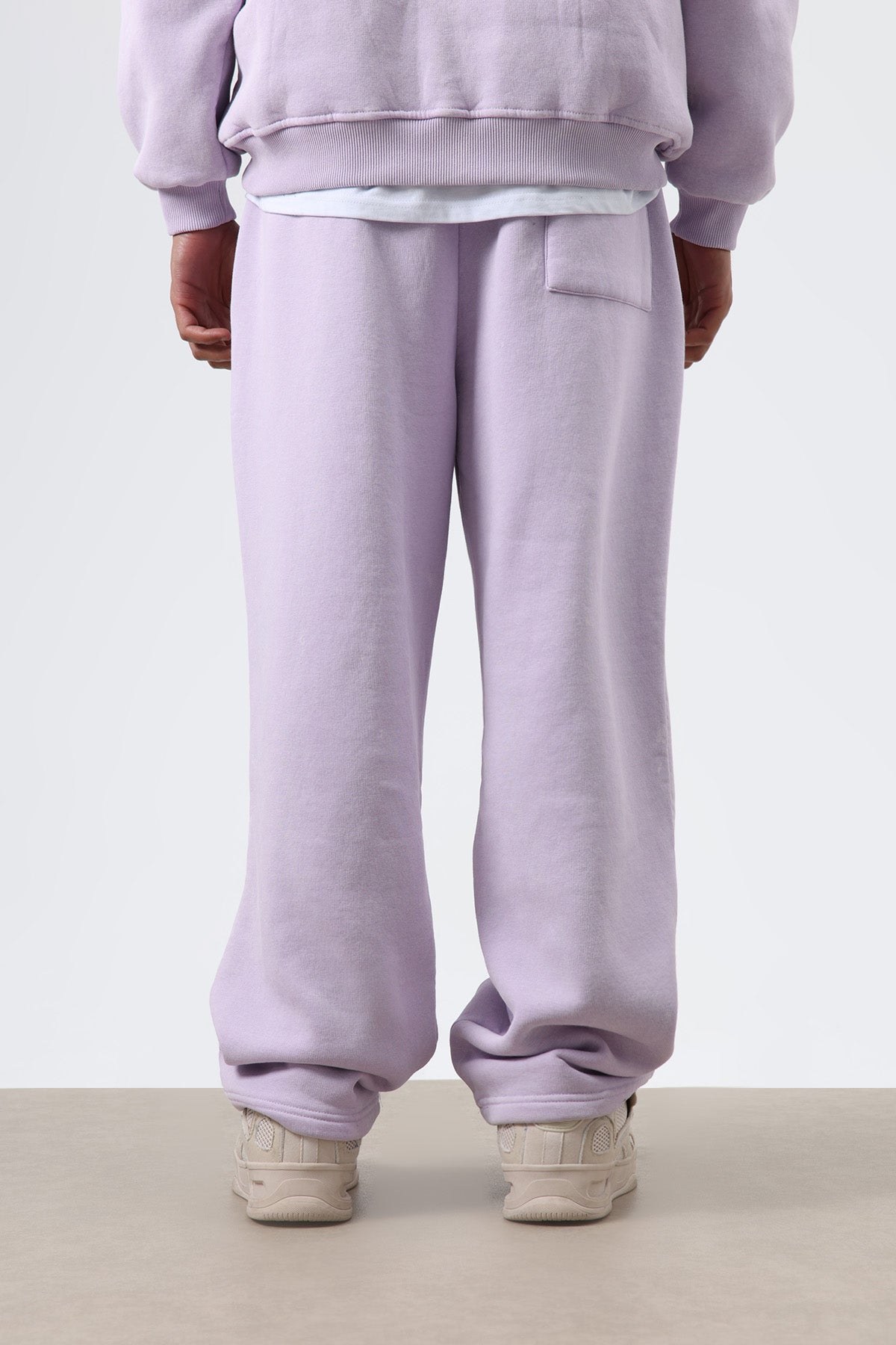 Yıkamalı Baggy Eşofman Alt Lila