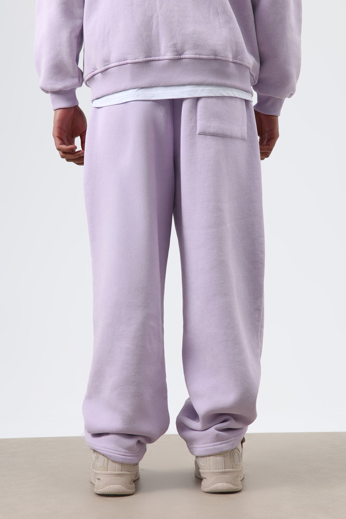Yıkamalı Baggy Eşofman Alt Lila