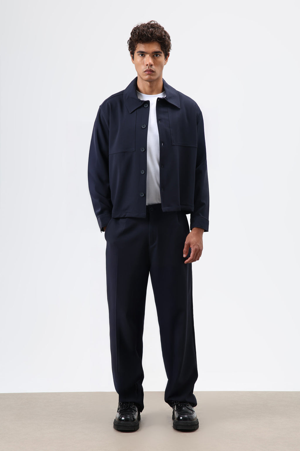 Baggy Fit Kumaş Pantolon Lacivert