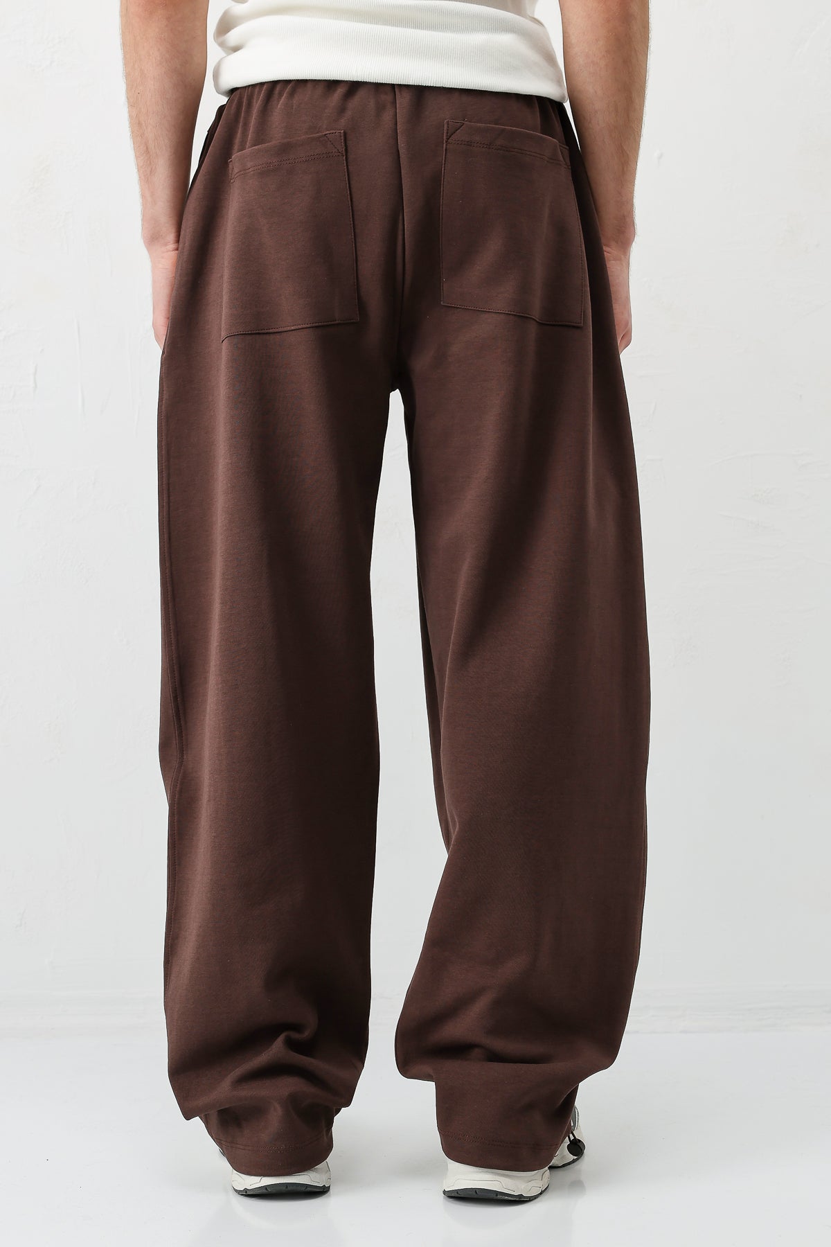 Balloon Fit Eşofman Alt Kahve