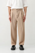 Baggy Fit Pilili Pantolon Bej
