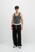 Baggy Fit Eşofman Alt Siyah