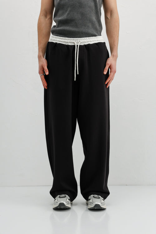 Baggy Fit Eşofman Alt Siyah