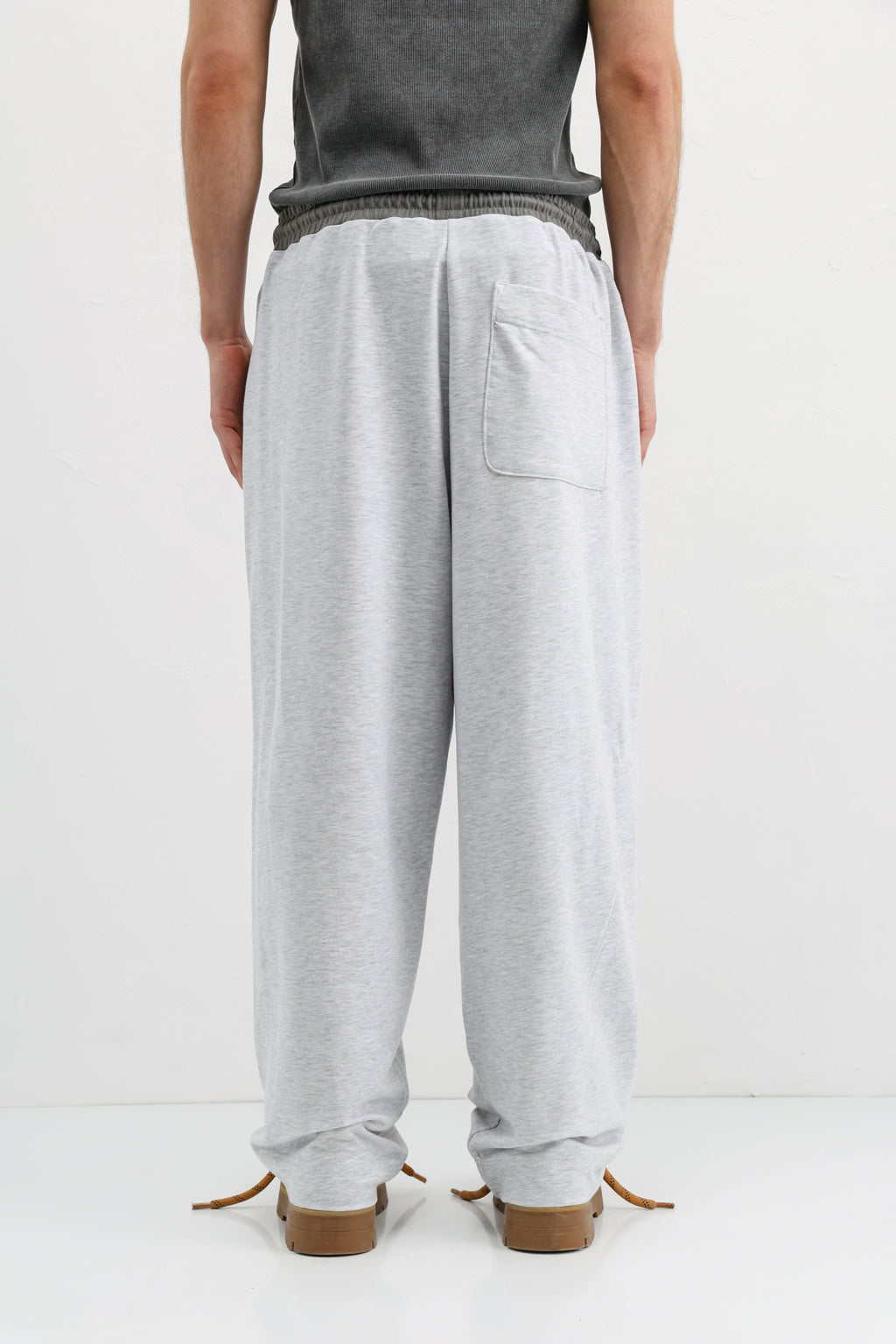 Baggy Fit Eşofman Alt Kar Melanj