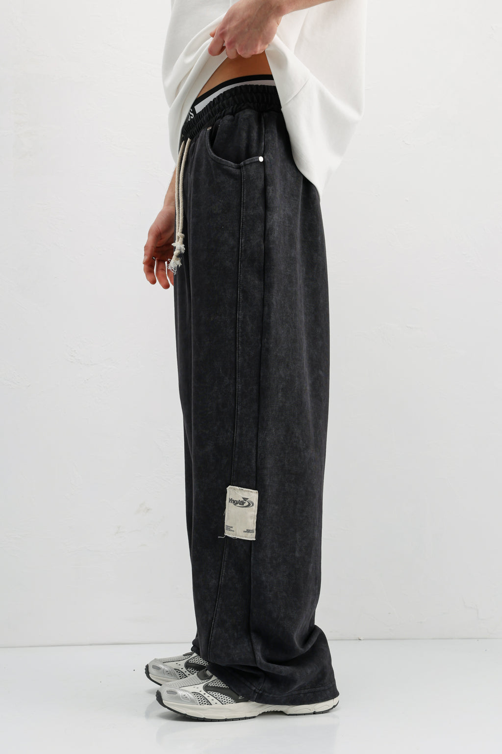 Baggy Fit Eşofman Alt Siyah