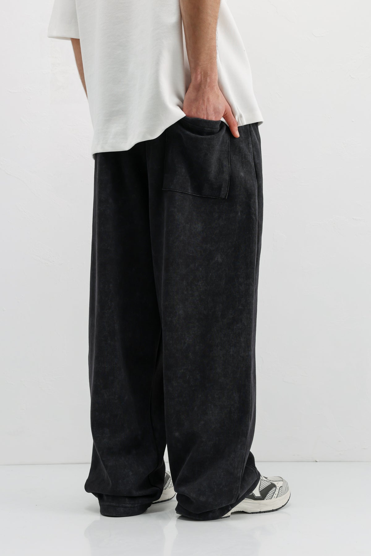 Baggy Fit Eşofman Alt Siyah