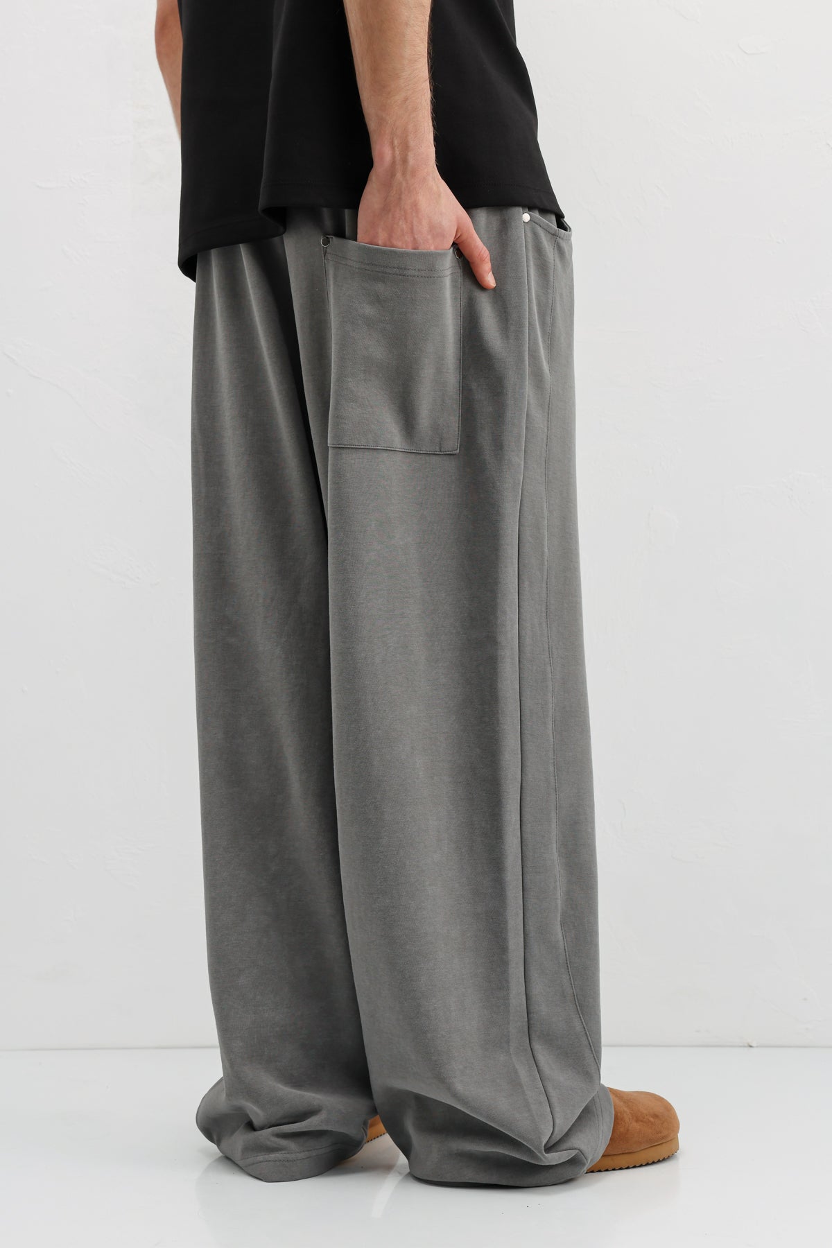 Baggy Fit Eşofman Alt Füme