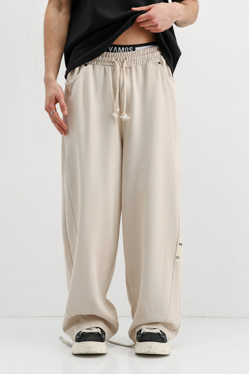 Baggy Fit Eşofman Alt Taş