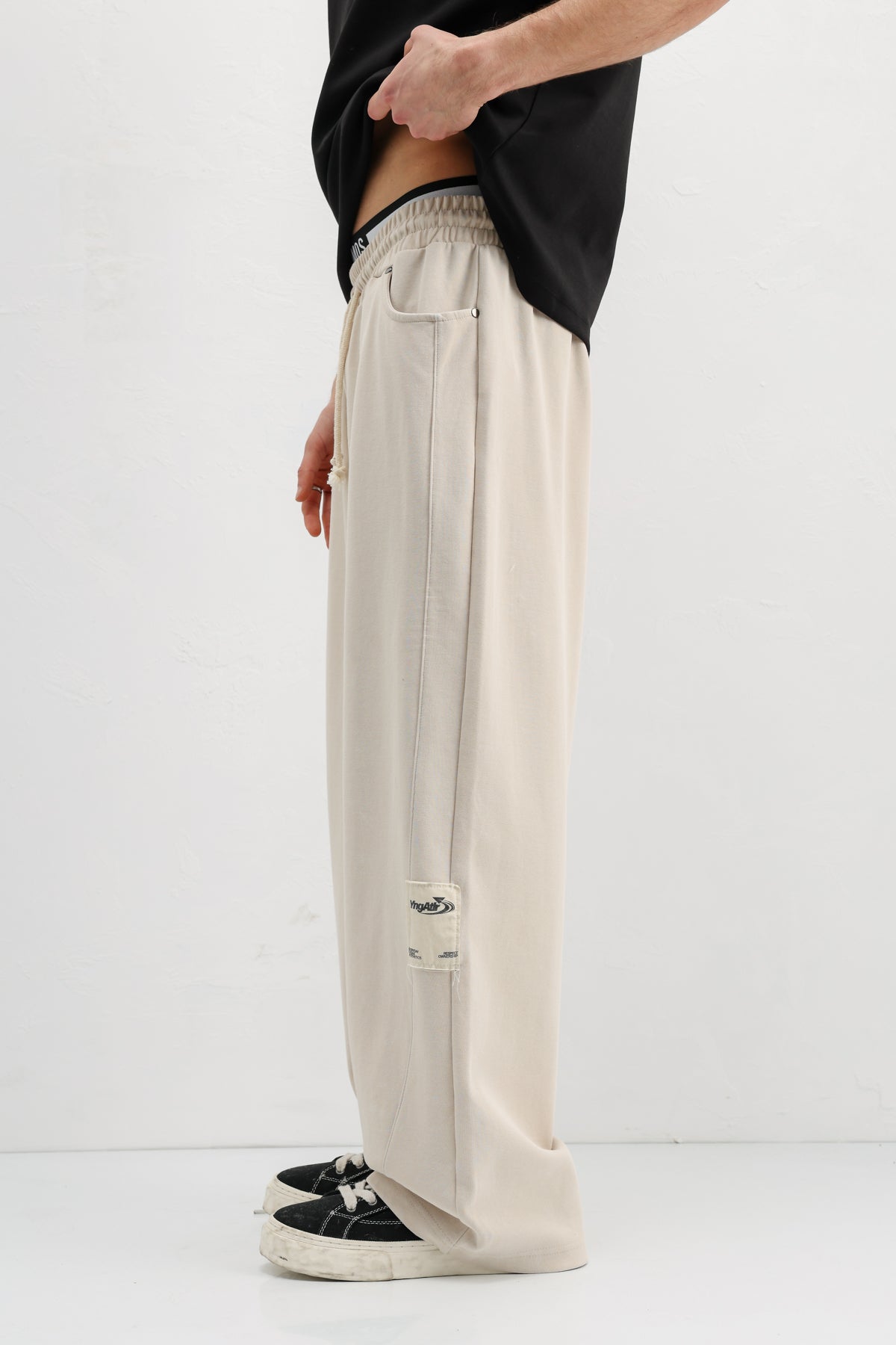 Baggy Fit Eşofman Alt Taş