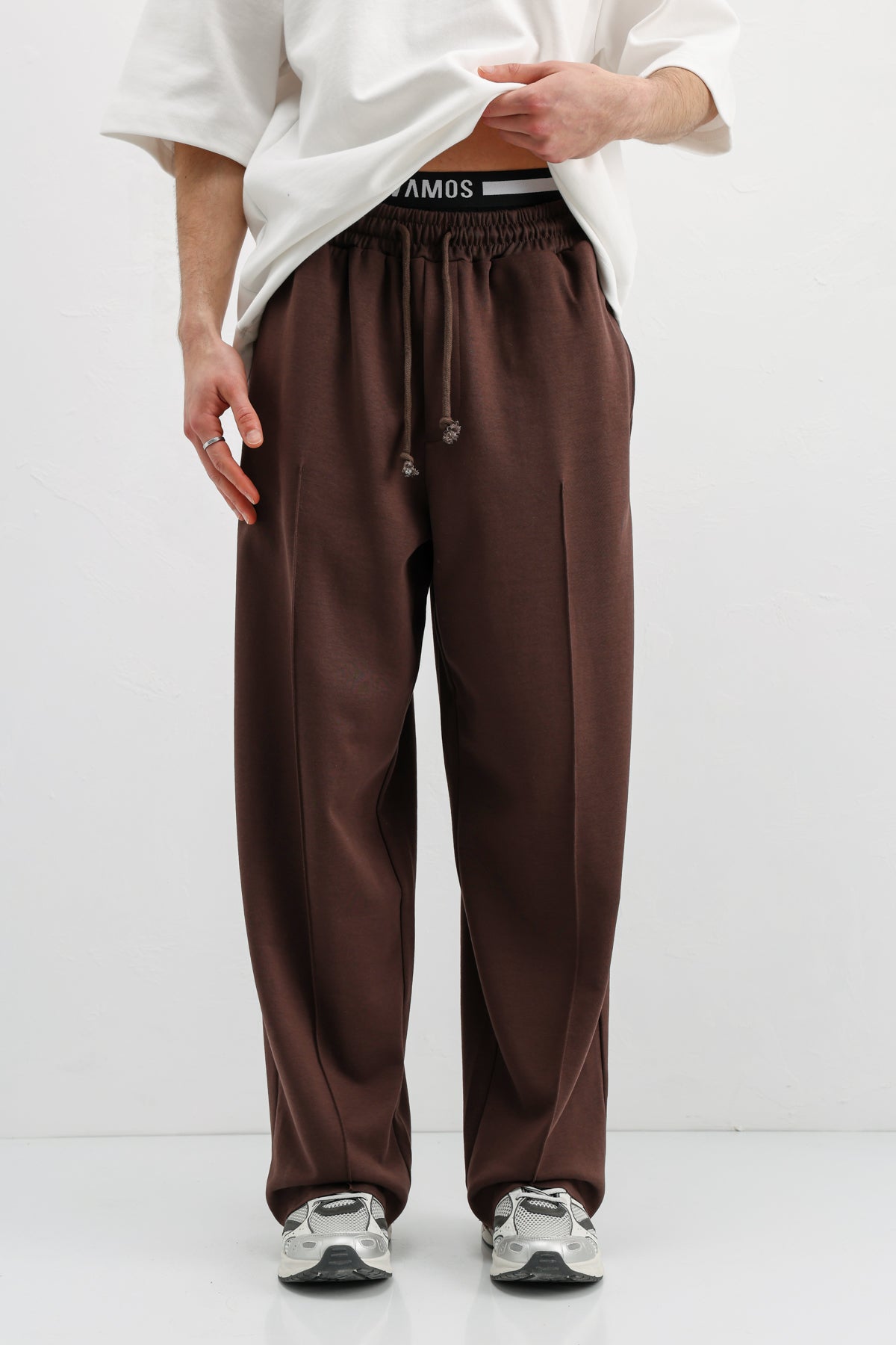 Baggy Fit Eşofman Alt Kahve