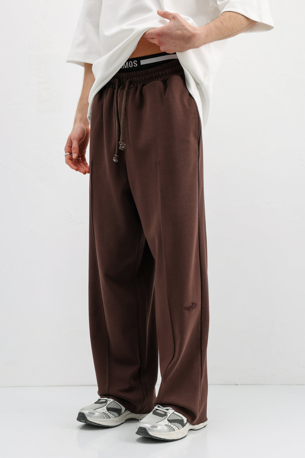 Baggy Fit Eşofman Alt Kahve